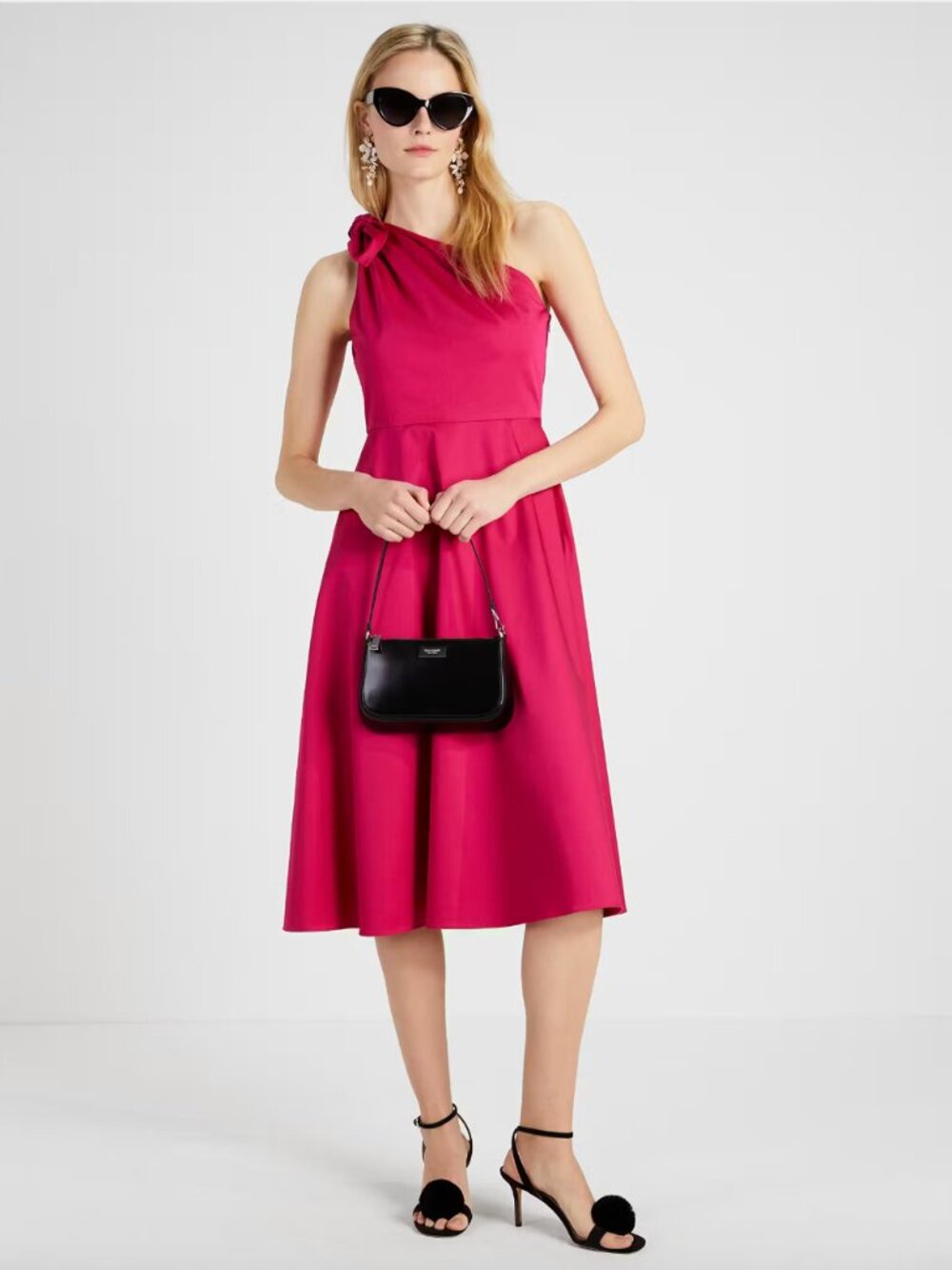 NWT Kate Spade Poplin One-shoulder Sabrina Dress